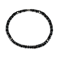 Zwarte hematiet ketting met helende magnetische therapie, pijnverlichting voor de nek