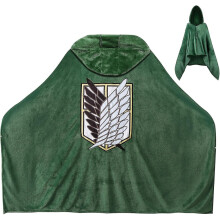 Couverture à porter avec la cape de L'Attaque des Titans : cape de Shingeki no Kyojin pour cosplay,