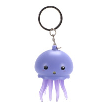 Jellyfish Keychain Pendant Anime Figurine Glow Sound 1pc