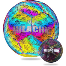 Auniq Größe 5 Reflektierender Fußball, leuchtender reflektierender Fußball, leuchtender Fußball, der