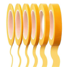(As show, One size) 6 rotoli di nastro adesivo a linea sottile 1/16, 7/10, 1/8, 1/4, 1/2, 3/4 di pollice x 55 iarde, nastro