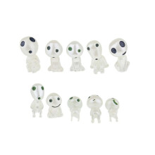 Ghibli Kodama Tree Spirit Princess Mononoke Mini Action Figure Elfo Luminoso Che si Illumina al Buio
