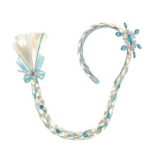 Girl Princess Hair Accessories Kids Elsa Anna Cinderella Crown Set Wig Braid For Children Girls Cosplay
