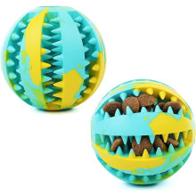(As show, One size) Balles pour chiens à mâcher avec vigueur, balles en caoutchouc pour le nettoyage des dents, jouets pour