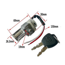 Universele acculader met mini-slot en 2 sleutels voor motorfietsen en elektrische fietsen