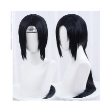 Uchiha Itachi Cosplay Wig Itachi Uchiha Long Straight Black Heat Resistant Synthetic Hair Anime Cosplay
