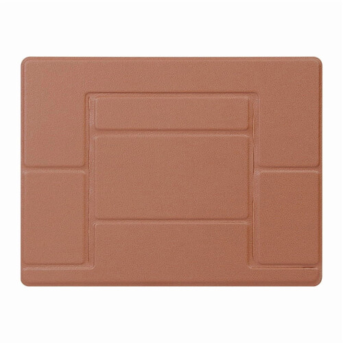 Leather Laptop Folding Stand with Dual Angles Brown