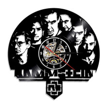 Ruikailucky-creative vinylklocka heavy metal band vinylskiva väggklocka tyst svepande sekunder väggklocka