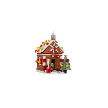 (As show, One size) Festive Gingerbread House Building Blocks - DIY Christmas Ornament Kit