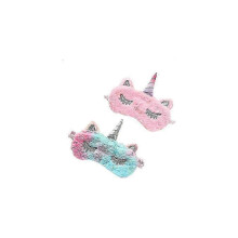 (As show, One size) Unicorn Sleeping Mask, 2 Pack Girls Soft Plush Blindfold Mask, Cute Unicorn Kids Sleep