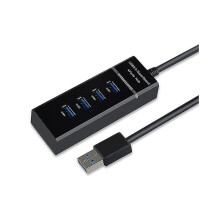 USB-hub, USB-splitter, 4 poorten 3.0A, vier snelle USB-hubs, USB-verlenger voor computers, USB-splitter