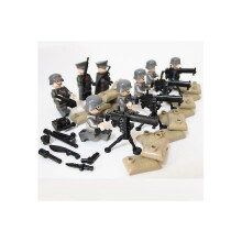 Nuova versione della seconda guerra mondiale: mitragliatrice pesante tedesca, scene di battaglia, blocchi
