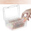 2set Small Storage Box with Lid Small Plastic Clear Box Plastic Storage Container Box Empty  Organiser 2