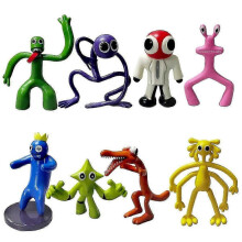 Rainbow Friends 8-delars actionfigurset - Färgglada spelsamlarobjekt för barn