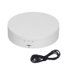 Drehbarer Präsentationsständer mit USB-Anschluss, automatischer Schmuckdrehteller, Halterung für Ornamente,