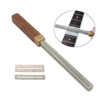 (As show, One size) Lima per la bombatura dei tasti della chitarra con 1 lima per tasti e 2 fogli di protezione per il manico.