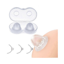 Siliconen tepelcorrectie tepelbeschermer zuignap corrector plat 2 stuks platte siliconen tepelcorrectie