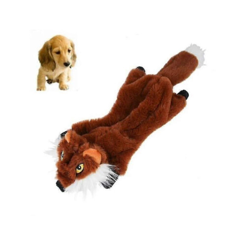 Squeaky Fox Plush Toy for Medium to Large Dogs - Bite-Resistant and Fun