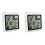 2X Large Waterproof Bathroom Wall Clock, Moisture Proof Temperature Humidity Meter,Suction Clock Watch 2