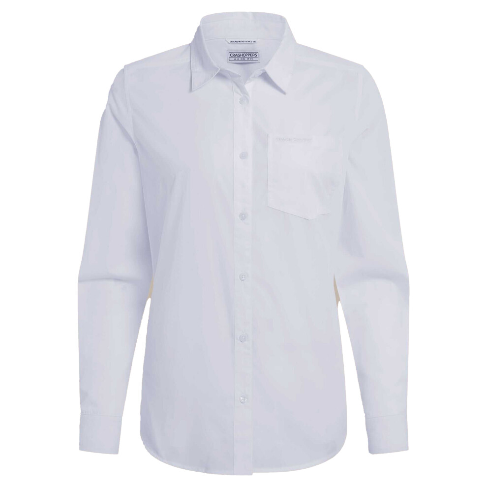 Craghoppers (16 Uk, White) Womens/Ladies Kiwi Iii Long-Sleeved Shirt