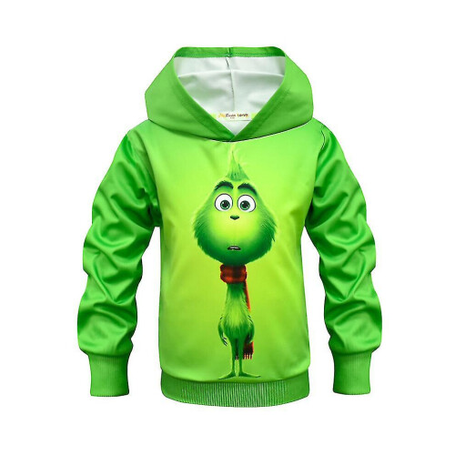 (6-7 Years) Kinder Jungen Grinch Kapuzenpullover Weihnachtspullover Sweatshirt 2