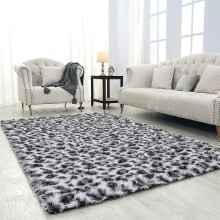 Tapis Noahas à imprimé léopard moelleux, tapis à imprimé guépard, tapis imprimé doux et confortable