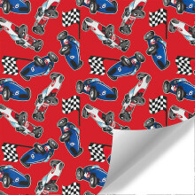 Papier cadeau 55,1 x 90 cm (21,7 x 35,4 po) brillant, imperméable, transparent, à motifs, couleurs vives