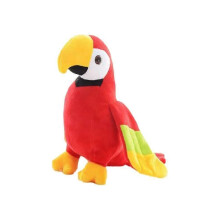 Heytea 9,8 inch pluche papegaai knuffel, zacht, schattig, realistisch, rode papegaai speelgoed voor