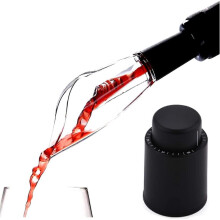 Coffret aérateur et bouchon à vin - Bec verseur pour vin rouge et blanc, coffret cadeau, aérateur pour