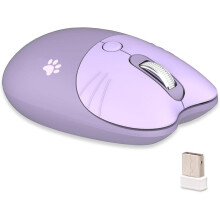 Schattige draadloze muis in de vorm van een kat, stille muis, 2.4g draadloze muis, snoepkleuren, kawaii
