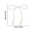 Faux Pearl Bow Ornament White 12 pcs 5
