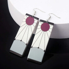 Demon Slayer Kamado Tanjiro's Hanafuda Earrings Anime Cosplay Prop