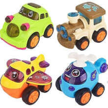 (As show, One size) 4Pcs Portable Car Toys Wear-resistant Children Toys Interesting Toy Car Kids Accessory