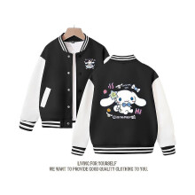 (black, 150) Vår/höst Sanrio Barnjacka Cinnamoroll Jackor Söt Anime Tecknad Kawaii Lösa Sport Basebollkläder Födelsedagspresent