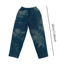 Miniatuurjeans voor 30 cm grote actiefiguren - Gedetailleerde broek op schaal 1/6