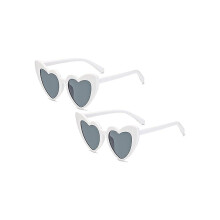 (As show, One size) Occhiali da sole premium a forma di cuore per donna con protezione UV400