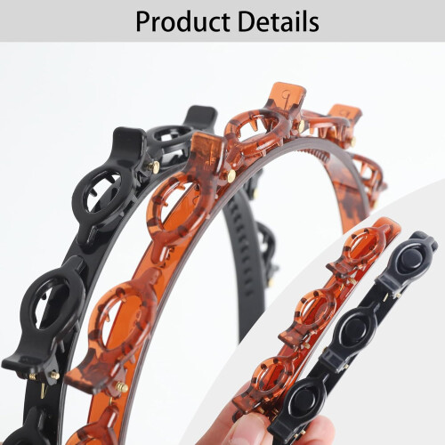 Multi-layer Hollow Braided Headband Acrylic 6 PCS 2