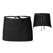 Server Aprons Skirts With Pockets Solid Color 3 Pockets Polyester Cotton Fabric For Cleaning Painting