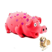 Jouets pour chiens en forme de cochon qui couine et grogne, jouets résistants