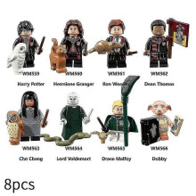 (As show, One size) 8pcs/set Harry Potter Figure Assembled Mini Building Block Action Figures Toys For Kids Gift