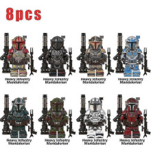 (As show, One size) 8pcs Star Wars Figure Assembled Mini Building Block Action Figures Toy For Kids Gift