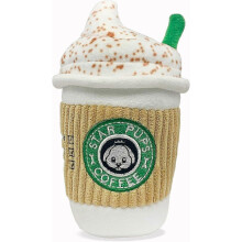 Jouet pour chien Star Pups Coffee - Peluche couineuse Pup'kin Spice Latte pour chiens moyens et grands