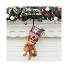 Traditional Christmas Sock Gift Bag - Festive Decorations & New Holiday Supplies for UK