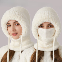 Knitted Beanie Hat for Women Windproof Snow Cap Full Face