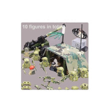 (As show, One size) Special Forces Modern Soldier Police Dog SWAT City Figures Weapons Container Building Blocks