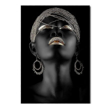 (As show, One size) African Black Woman Canvas Printing Wall Art Abstract Painting Canvas Paintings for Wall and Home Decor