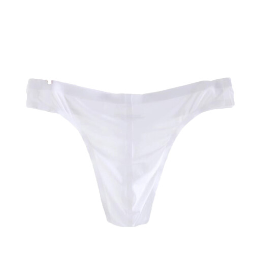 Men's Ice Silk G-String White Valentine's Day Underwear 1
