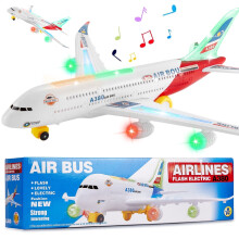 Airplane Toy for Toddlers with LED Lights and Sounds,
