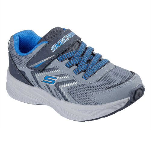 Skechers (11 UK Child, Grey/Blue) Skechers Boys Microspec Tread Trainers