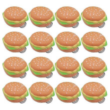 20 stuks Burger-auto's met wrijvingsaandrijving, speelgoedauto's voor kinderen met terugtrekmechanisme.
